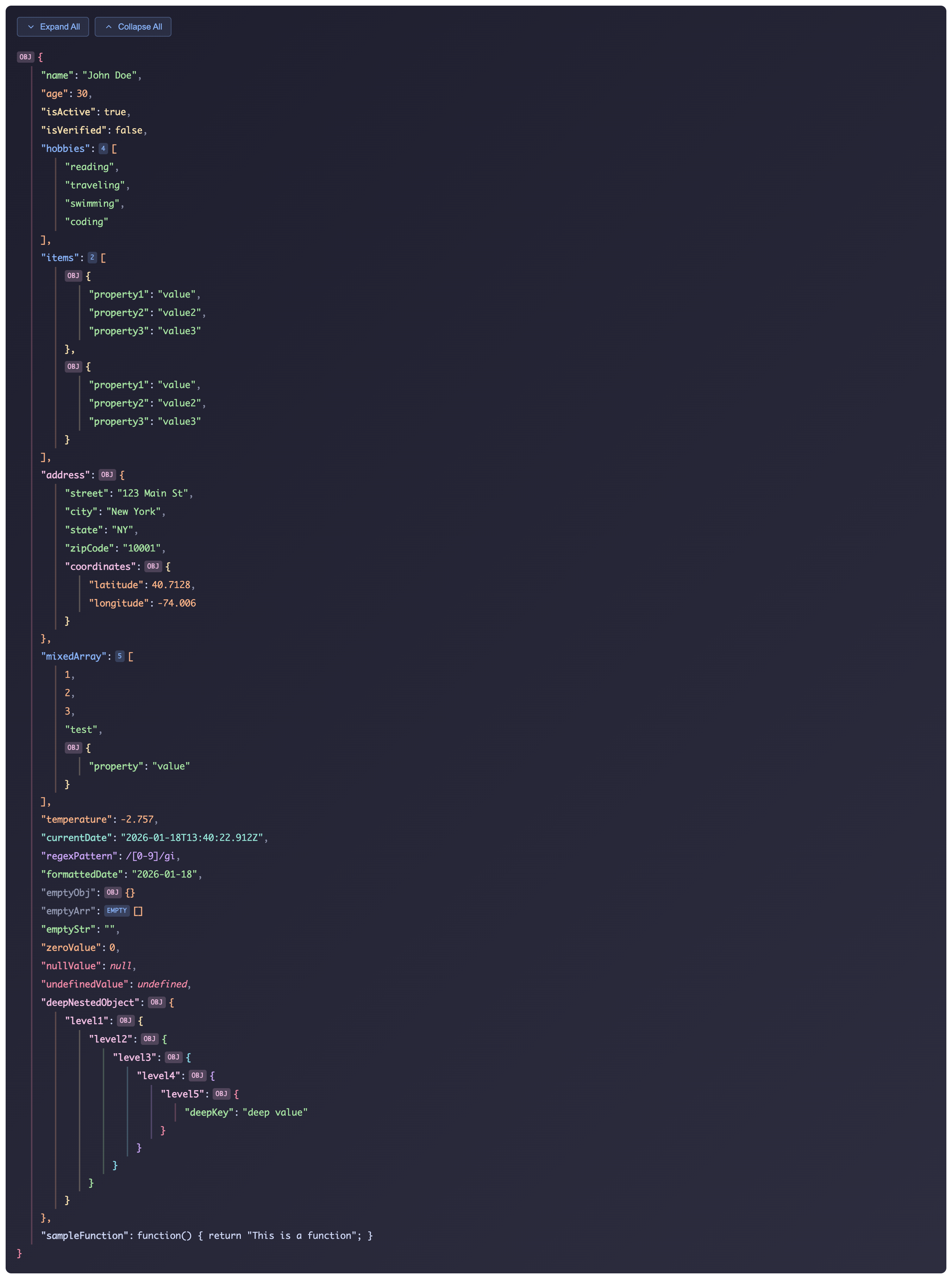 Vue3 JSON Viewer Demo